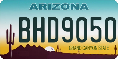 AZ license plate BHD9050