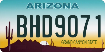 AZ license plate BHD9071