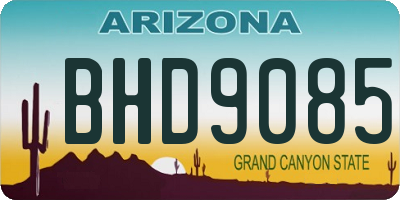 AZ license plate BHD9085
