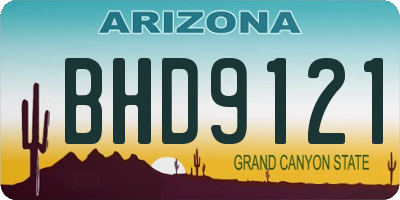 AZ license plate BHD9121