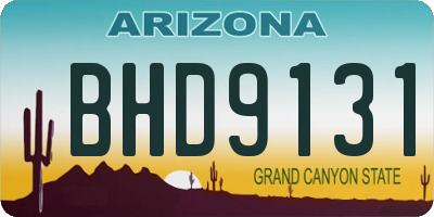 AZ license plate BHD9131