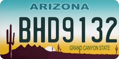 AZ license plate BHD9132