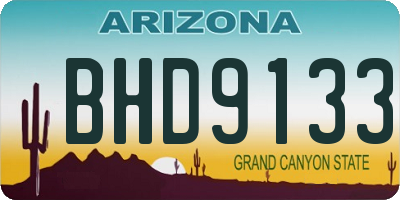 AZ license plate BHD9133