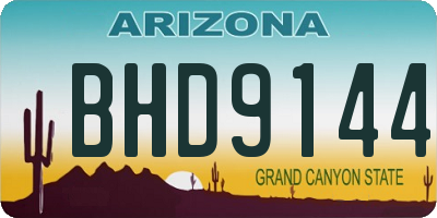 AZ license plate BHD9144
