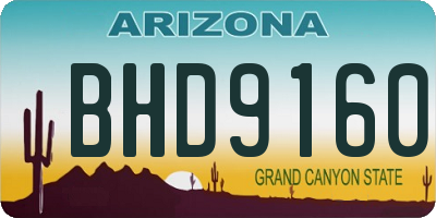 AZ license plate BHD9160
