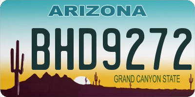 AZ license plate BHD9272