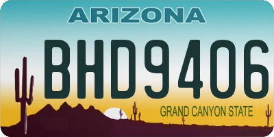 AZ license plate BHD9406