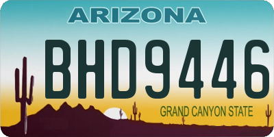 AZ license plate BHD9446
