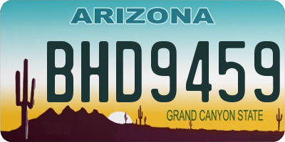 AZ license plate BHD9459