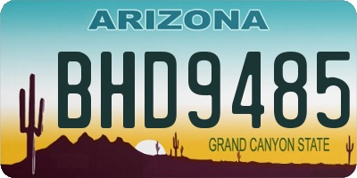AZ license plate BHD9485