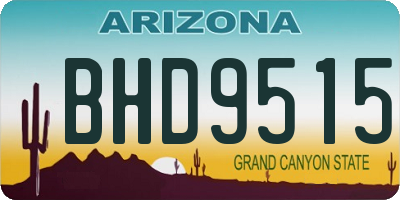 AZ license plate BHD9515