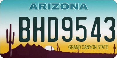 AZ license plate BHD9543