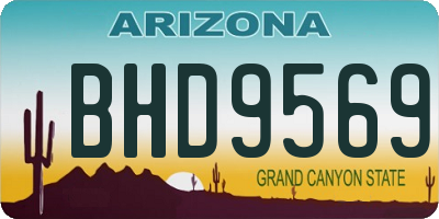 AZ license plate BHD9569