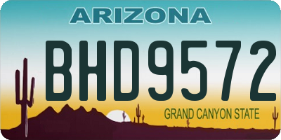 AZ license plate BHD9572