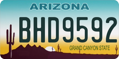 AZ license plate BHD9592
