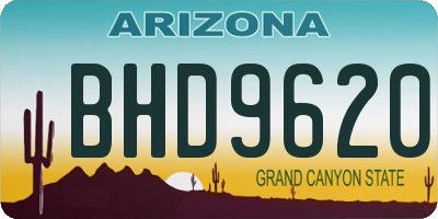 AZ license plate BHD9620