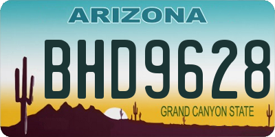 AZ license plate BHD9628