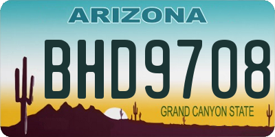 AZ license plate BHD9708