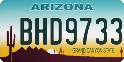 AZ license plate BHD9733