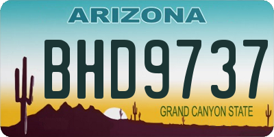 AZ license plate BHD9737