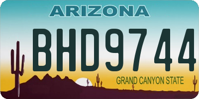 AZ license plate BHD9744