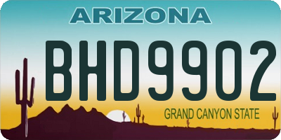AZ license plate BHD9902