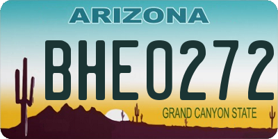 AZ license plate BHE0272
