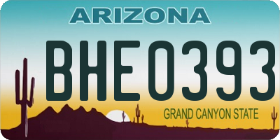 AZ license plate BHE0393