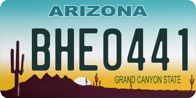 AZ license plate BHE0441