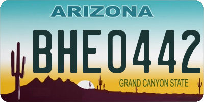 AZ license plate BHE0442