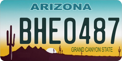 AZ license plate BHE0487