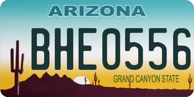 AZ license plate BHE0556
