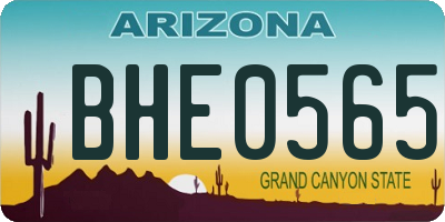 AZ license plate BHE0565