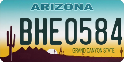 AZ license plate BHE0584