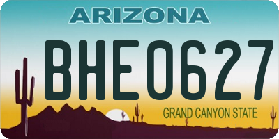 AZ license plate BHE0627