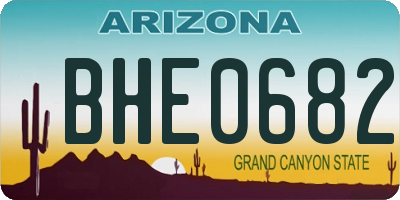 AZ license plate BHE0682