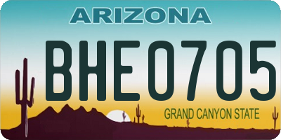 AZ license plate BHE0705