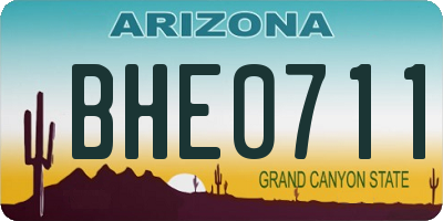 AZ license plate BHE0711