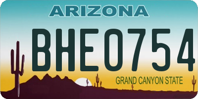 AZ license plate BHE0754