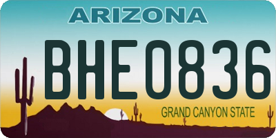 AZ license plate BHE0836