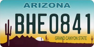 AZ license plate BHE0841