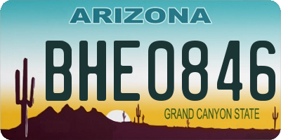 AZ license plate BHE0846