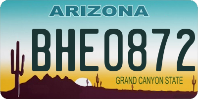 AZ license plate BHE0872