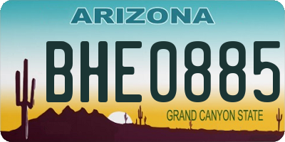 AZ license plate BHE0885