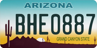 AZ license plate BHE0887