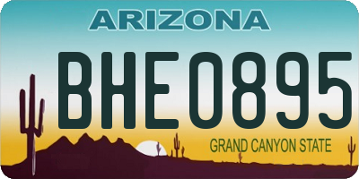 AZ license plate BHE0895