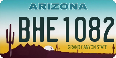 AZ license plate BHE1082