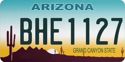 AZ license plate BHE1127