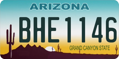AZ license plate BHE1146