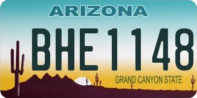 AZ license plate BHE1148